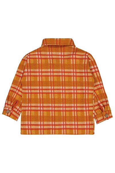 Civil Boys Plaid Shirt for Ages 2-5 - Orange3-4 Years
