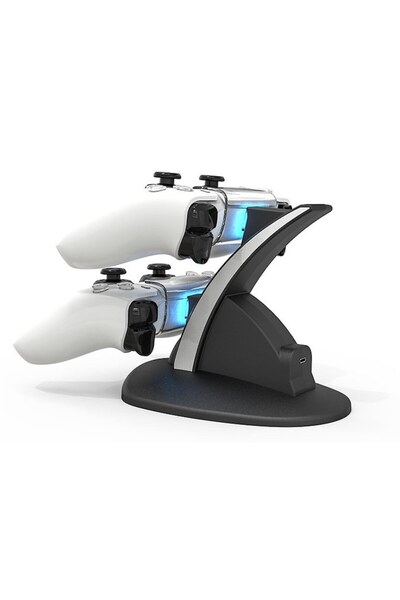 OEM Stație de încărcare wireless duală pentru controlere PS5, încărcare rapidă, cu indicator LED