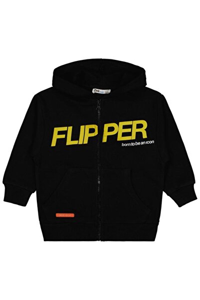 Civil Boys سترة فليبر مطبوع للأعمار من 2-5 سنوات - أسود للأعمار من 3-4 سنوات