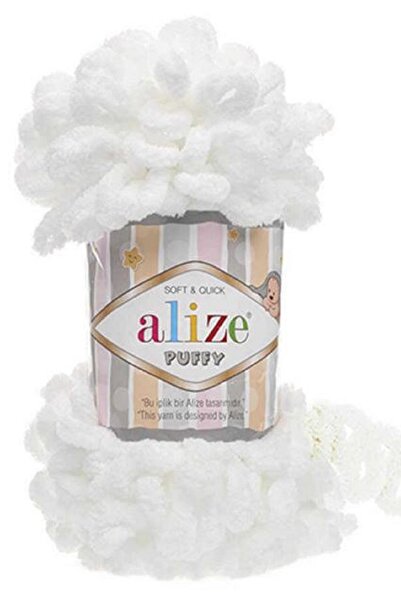 Alize Puffy White 5 Pieces Color: 55