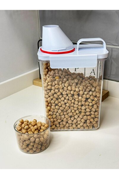 akdenizhome KRD HOME 25007 1800 ml Ölçekli Erzak Kabı – Sızdırmaz Kapaklı, Da...