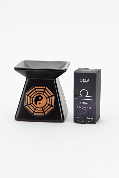 AW Gifts Ulei Parfumat Zodiac 10ml - BALANȚĂ & Aroma Lampă Clasică Rustică - Yin Yang