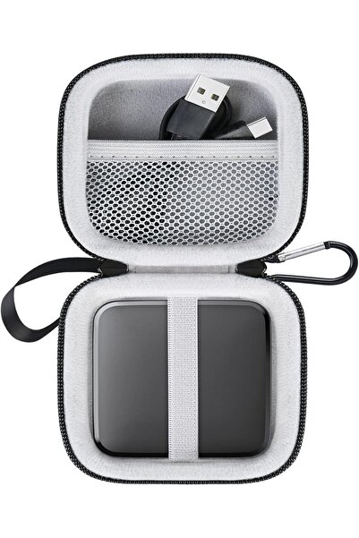 Lacdo Hard Carrying Case for WD Elements SE 1TB/2TB Portable SSD - Water-Resistant EVA, Black+Gray