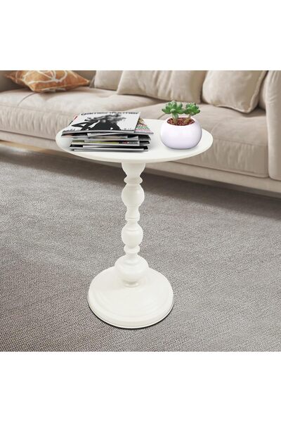 Twinkle Mart Small Round Carbon Steel End Table, 20.5in,