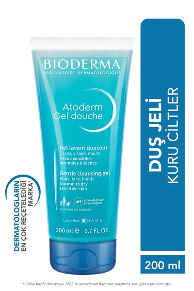 Bioderma Atoderm Shower Gel Kuru Ciltler için Nemlendirici Duş Jeli Bebek Çoc...