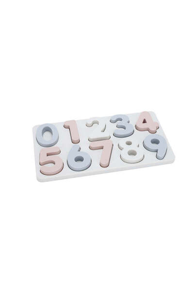 OEM Educational silicone puzzle with numbers 0-9, pastel colors, set for children 2 years+