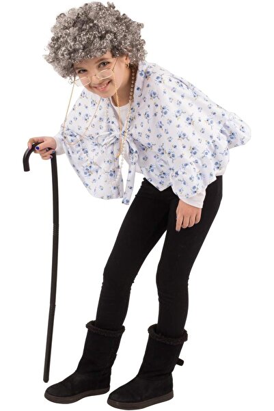 Tigerdoe Old Lady Costume - 6 pc Granny Wig & Accessories