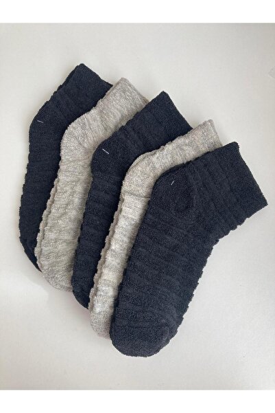 PAMBIK AYAKLAR 5 Çift Kışlık Ters Havlu Çorap Seti Unısex