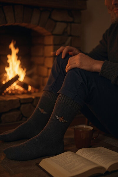 KAYS Men's 5-Piece Towel Cotton Socks Set – Smoked Color