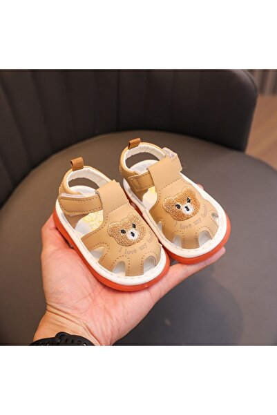 BebeNou Sandale crem cu scârțâitor - Bear Family MB2025SU13-2-SA45