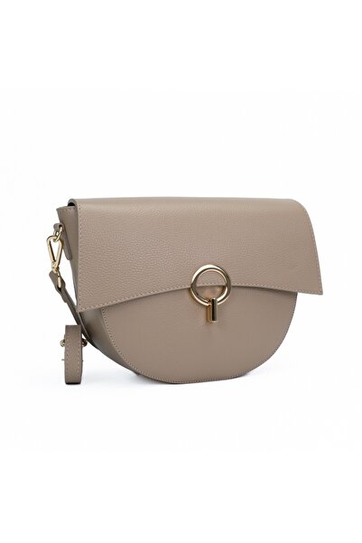 Posete Fagaras Christine Leather Purse - Cream, 1 Compartment, 3 Pockets, 2 Straps