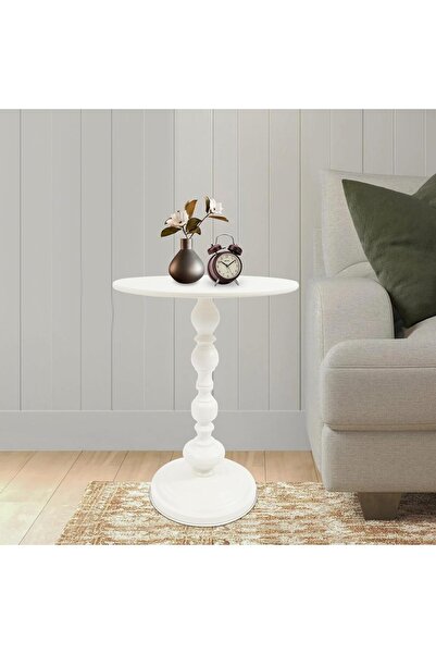 Twinkle Mart Small Round Carbon Steel End Table, 20.5in,