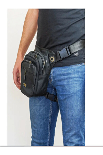 OGDO - Çok Gözlü Su Geçirmez Bel Bacak Omuz Motosiklet Kurye Çantası - 4962