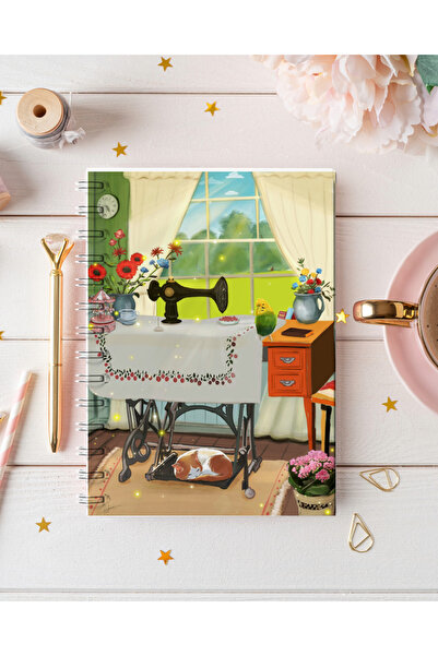 Fatofotofan Nostalgic Peace-Themed A5 Unlined Notebook – Hand-Illustrated Cover, 44 Pages Notepad