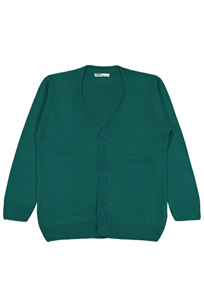 Civil Boys Basic Knitwear 6-9 Years Old Cardigan - Green 8-9 Years Old
