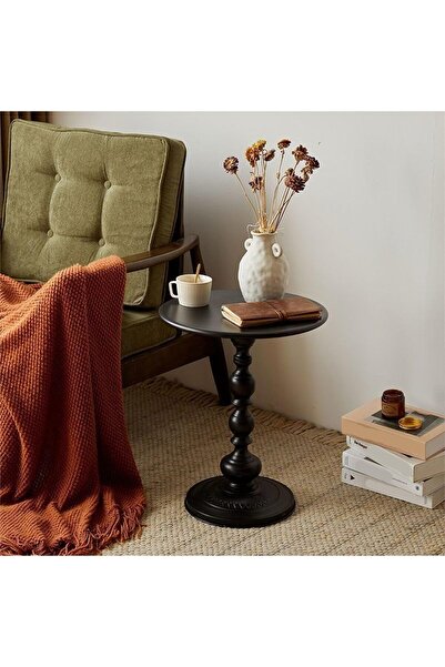 Twinkle Mart Mid Century 16.5" Round Wrought Iron End Table