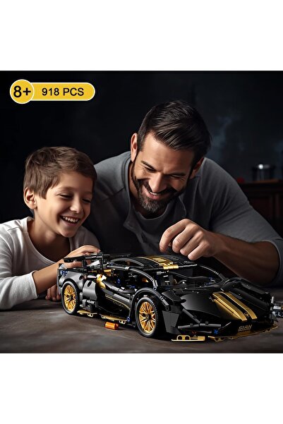 KASTWAVE Sport Car Building Block Set 1:14 Scale Race Car with LED Lights, 1000+ PCS