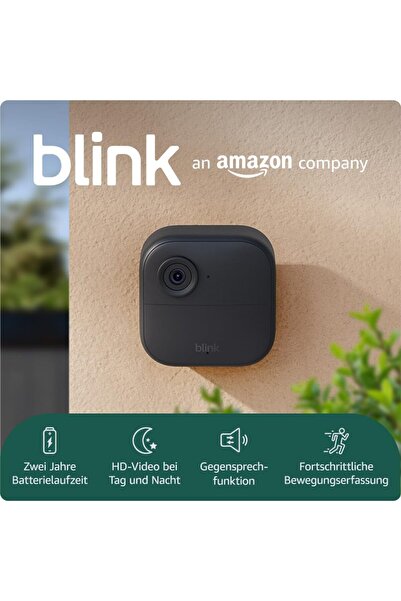 Blink Εξωτερική κάμερα ασφαλείας 4, ασύρματη HD, βελτιωμένη ανίχνευση