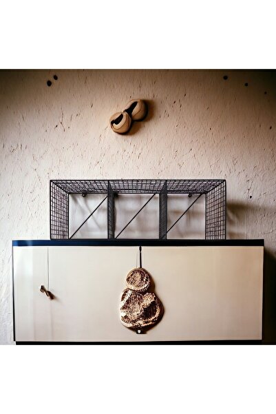 GO DEKOR 90x28x23 İskandinav 3 Gözlü YATAY Çok Amaçlı Dekoratif Duvar Kitaplı...