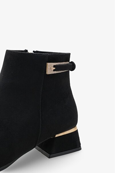 İNNABUTİKK Velora Kadın Günlük Bot Siyah Süet