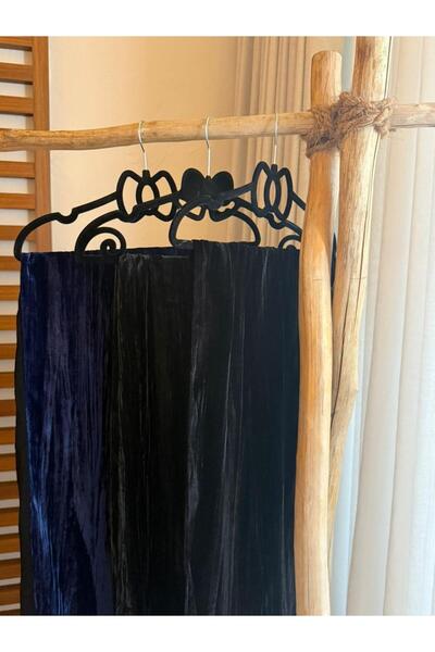 outline Pack of 3 Velvet Mix Scarves - Half Colored Velvet x Half Black Laser