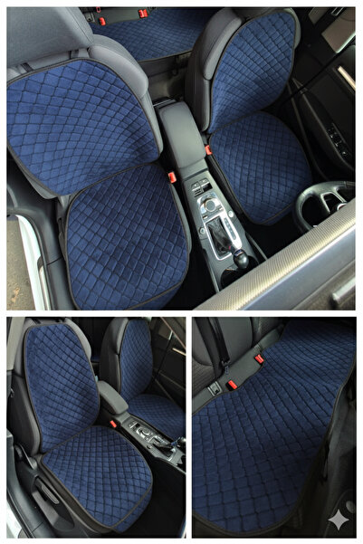 TUSBA MARKET وسادة مقعد السيارة باللون الأزرق الداكن مع جيوب، مجموعة من 3 قطع...