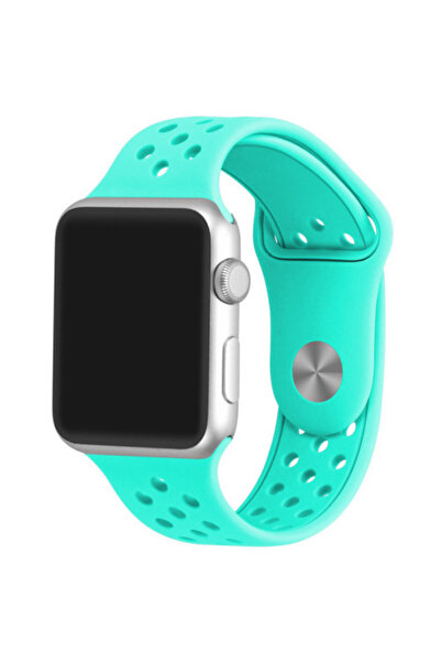 iUni Curea compatibilă cu Apple Watch Ultra/SE/8/7/6/5/4/3/2/1, 42 mm, silicon sport, albastru deschis