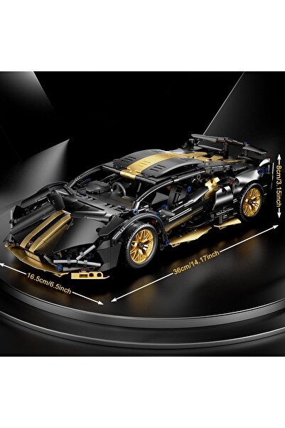 KASTWAVE Sport Car Building Block Set 1:14 Scale Race Car with LED Lights, 1000+ PCS