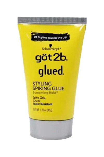 Got2B Glued Waterproof Hair Styling Gel for Spiky Styles, Unisex, 1.25 oz