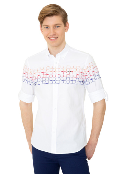 U.S. Polo Assn. Men's Red Long Sleeve Shirt