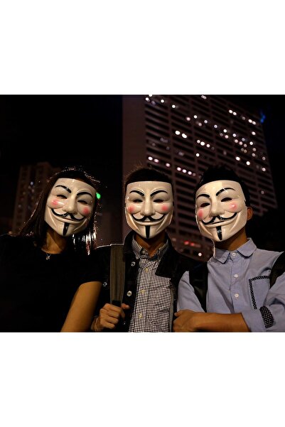 Generic V for Vendetta Guy Fawkes Anonymous Mask - Hacker Costume Mask (One Size, Plastic)