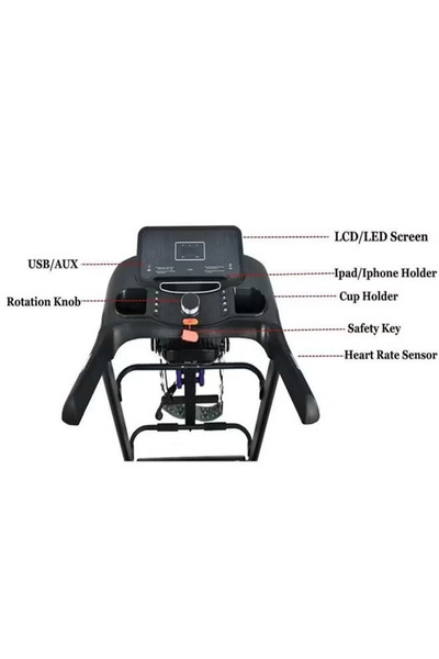 Fitness World Upgraded 130kg 4.0HP Foldable Electric Treadmill with Massager and Wheels for Easy Mobility