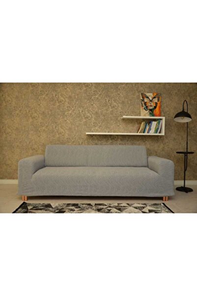 YELLOW HOME COLLETİON KOLTUK ÖRTÜSÜ GİYDİRMELİ 3+3+1+1 JAKAR LİKRALI GRİ