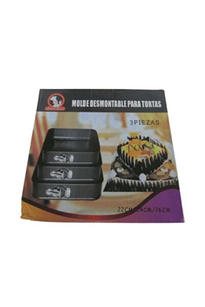 Ecor Set forme pătrate pentru tort 24, 26, 28