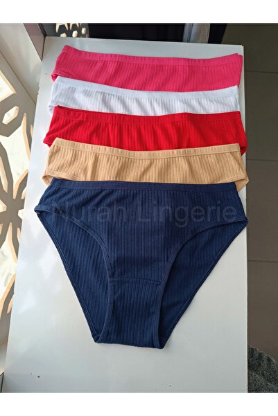 nura 6-Pack Women's Cotton Corded Fabric Slip Panties