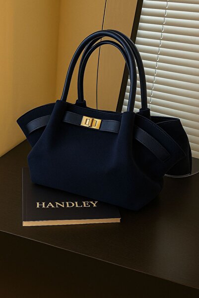 Handley Πολυτελής τσάντα χειρός και ώμου από σουέτ