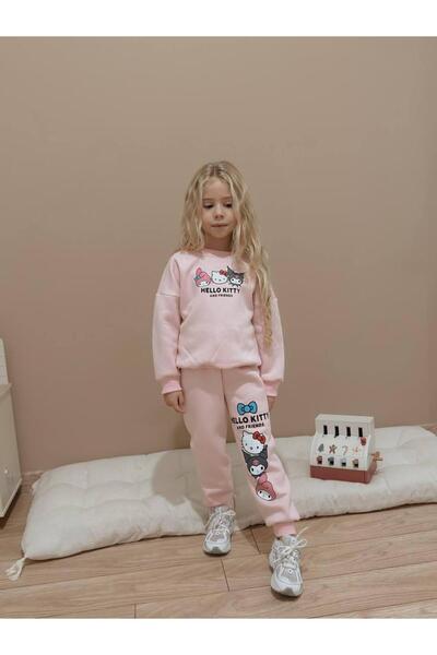YİGİT BUTİK Character Patterned Girls' Top and Bottom Set