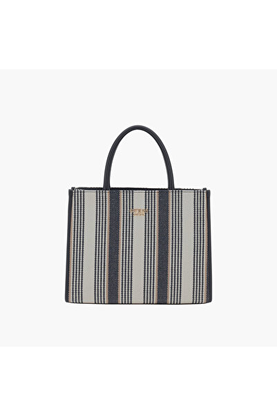 Guess Striped Canvas Women's Tote Bag