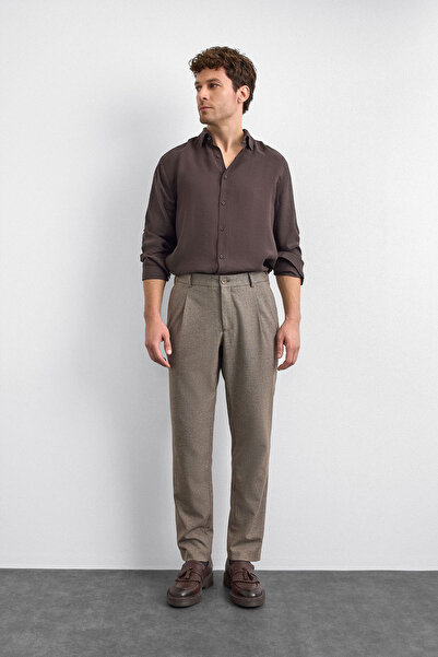 Back And Bond Elastic Waist Light Brown Pocket Jogger Pants
