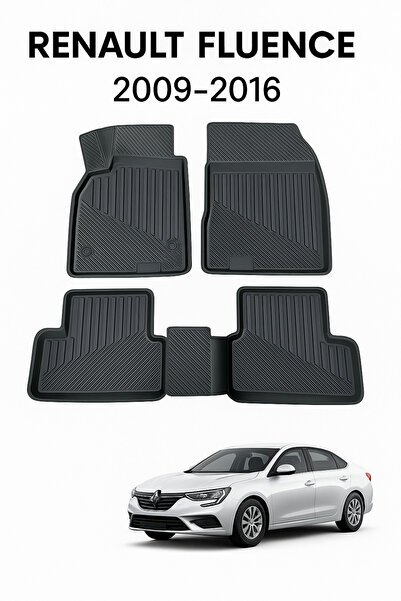 Black Gold Renault Fluence 2009-2016 Uyumlu 3D Oto Paspas Premium
