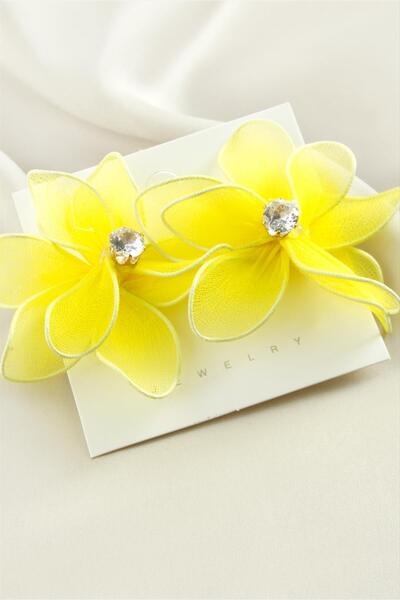 ZERO LAND LVSQVR Flower Zr (135458) موديل أقراط-أصفر