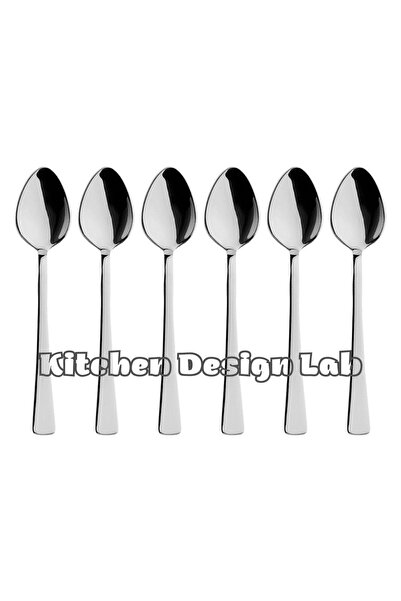 Atlas Mutfak Silver Shiny Teaspoon Set 6 Pieces, Boxed, 18/10 Stainless Steel...