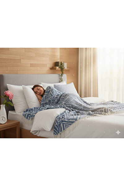 Sudemhome Cotton Double Jacquard Bed Sheet and Blanket Set