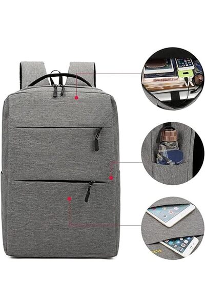 HALAMODO مجموعة حقيبة ظهر مضادة للسرقة من 3 قطع للرجال والنساء، حقيبة ظهر عادية للسفر/الكمبيوتر المحمول/المدرسة، وا