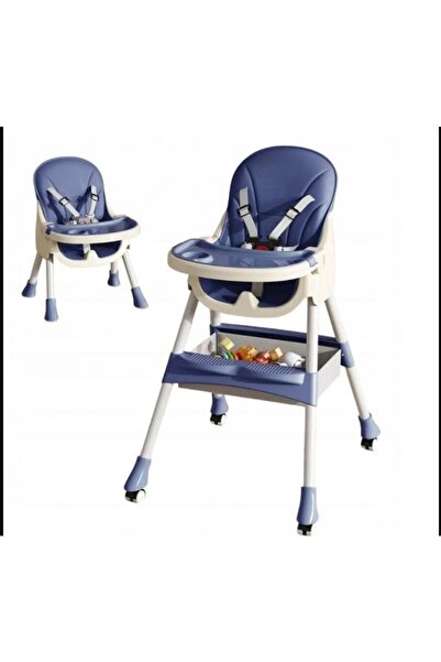 Flippy Καρέκλα τραπεζαρίας μωρού, με ρόδες, τηλεσκοπική, πτυσσόμενη, ρυθμιζόμενη, 97x73x65 cm, μπλε