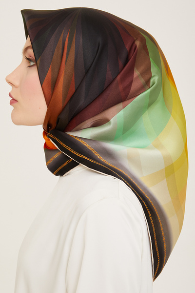 Armine Silk Scarf 9112D (Twill) (Nostalji̇)-20