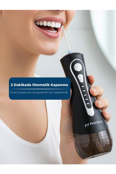PiranTech AquaDent Ultra Ağız Duşu - Şarjlı Taşınabilir, 4 Farklı Mod, IPX7 Su Geçirmez