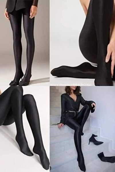 FashionForYou Tights, Turica, shiny, Black, L