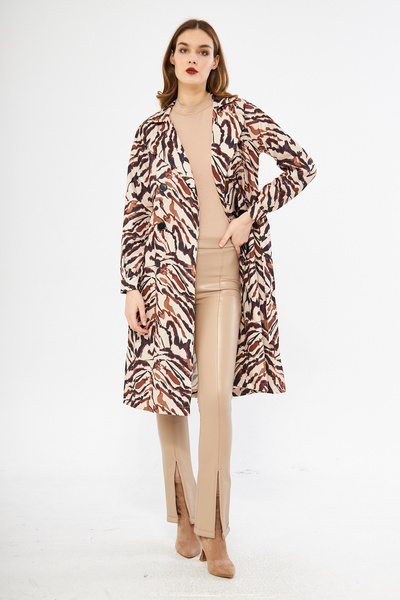 comstar Astarsız Cepli Düğmeli Kuşaklı Yazlık Trenç