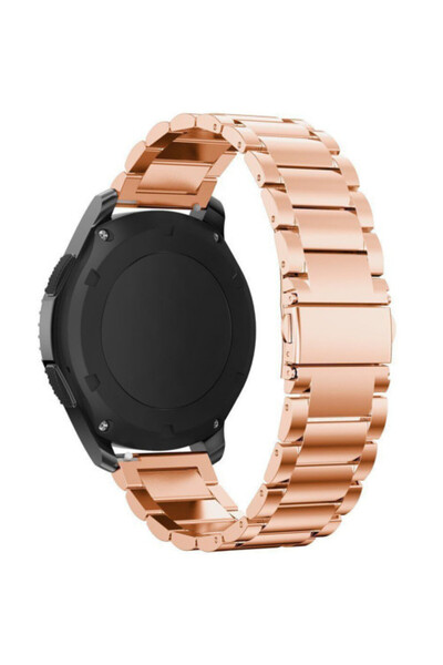 iUni Ceas inteligent cu curea metalică Samsung Galaxy Watch 46mm, Gear S3, oțel inoxidabil 22 mm, auriu roz